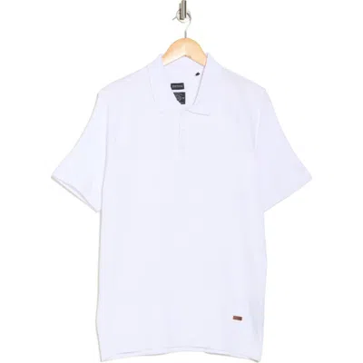 Buffalo Jeans Worden Textured Stripe Polo Sweater In White
