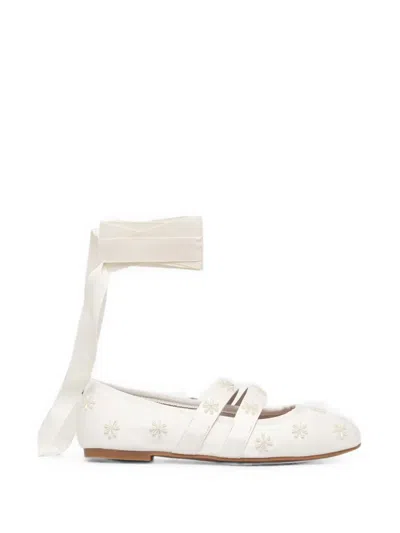 Buffalo Lace-up Ballet Flats In Multi