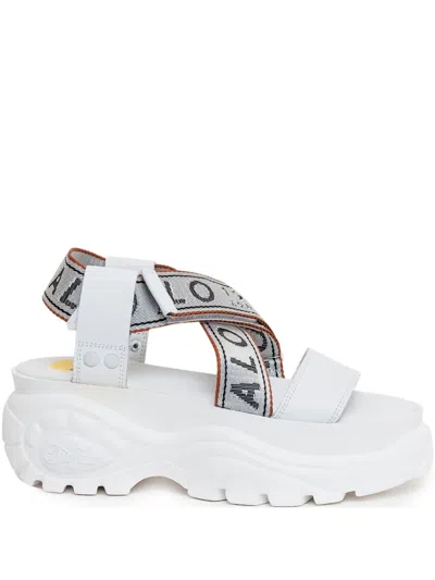 Buffalo Logo Sandals In White