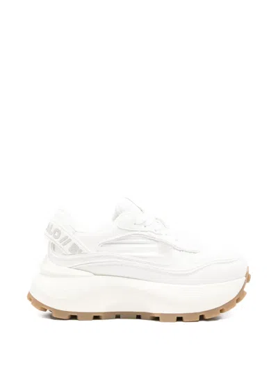 Buffalo Manhatten Logo-strap Platform Sneakers In White