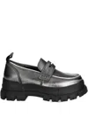Buffalo Aspha Penny-slot Loafers In Grey