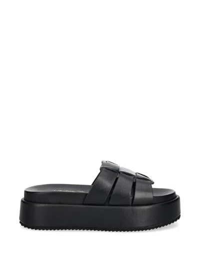 Buffalo Noa Woven Platform Sandals In Blue