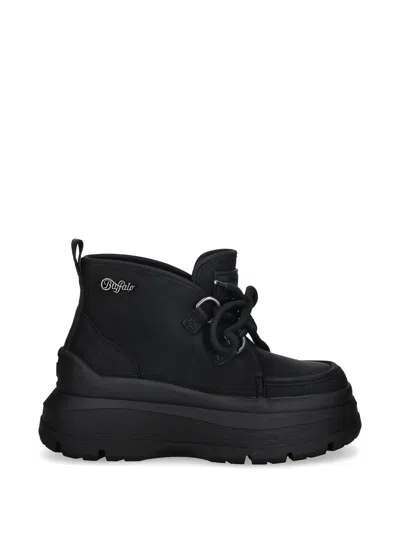 Buffalo Olympia Lace-up Platform Boots In Black