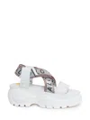 Buffalo Platform Slide Sandals In White