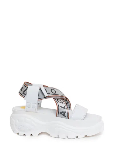Buffalo Logo Sandals In White