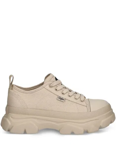 Buffalo Tremor Chunky-sole Lace-up Sneakers In Neutral