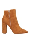 Buffalo Woman Ankle Boots Camel Size 9 Leather In Beige