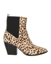 Buffalo Woman Ankle Boots Sand Size 6.5 Leather In Beige