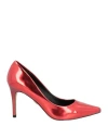 Buffalo Woman Pumps Red Size 7.5 Leather In Red