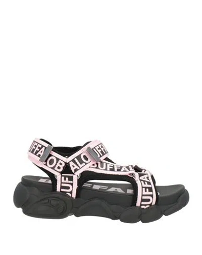 Buffalo Woman Sandals Black Size 6 Textile Fibers In Multi