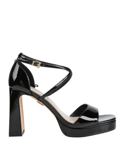 Buffalo Woman Sandals Black Size 8.5 Synthetic Material In Blue