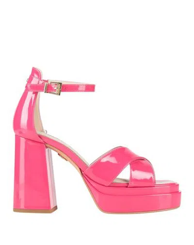Buffalo Woman Sandals Magenta Size 6 Synthetic Material In Pink