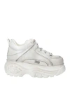 Buffalo Woman Sneakers Ivory Size 7.5 Calfskin In White