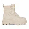 Buffalo Womens Khaki Chunky Platform High Ankle Combat Boots - Aspha-com1 In Neutral