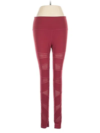 Pre-owned Buffbunny Collection Active Pants In Burgundy