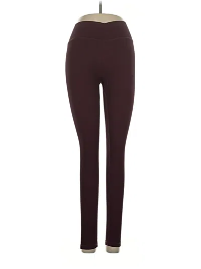 Pre-owned Buffbunny Collection Active Pants In Burgundy