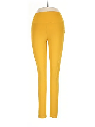 Pre-owned Buffbunny Collection Active Pants In Yellow