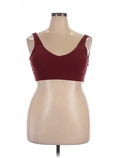 Pre-owned Buffbunny Collection Sports Bra In Burgundy