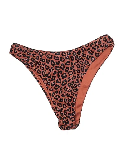 Pre-owned Buffbunny Collection Swimsuit Bottoms In Brown