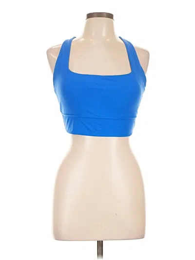 Pre-owned Buffbunny Collection Tank Top Blue Halter Neckline Tops