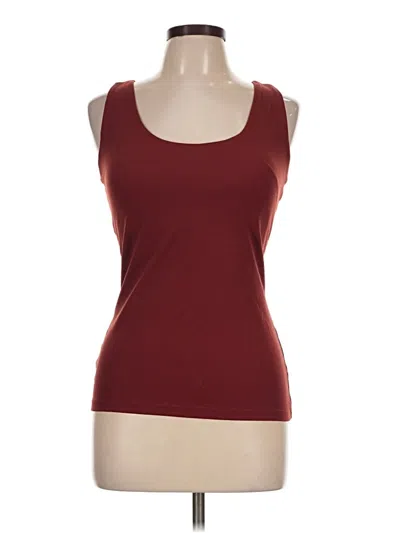 Pre-owned Buffbunny Collection Tank Top Burgundy Strapless Neckline Tops