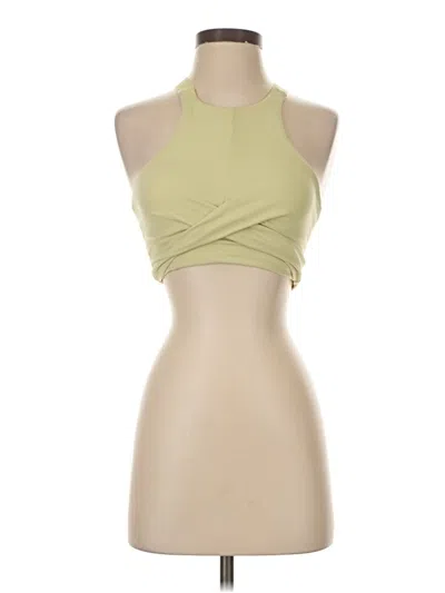 Pre-owned Buffbunny Collection Tank Top Green Halter Neckline Tops