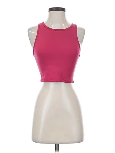 Pre-owned Buffbunny Collection Tank Top Pink Halter Neckline Tops