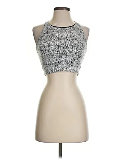 Pre-owned Buffbunny Collection Tank Top Silver Halter Neckline Tops