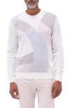 BUGATCHI BUGATCHI ABSTRACT COTTON & SILK CREWNECK SWEATER