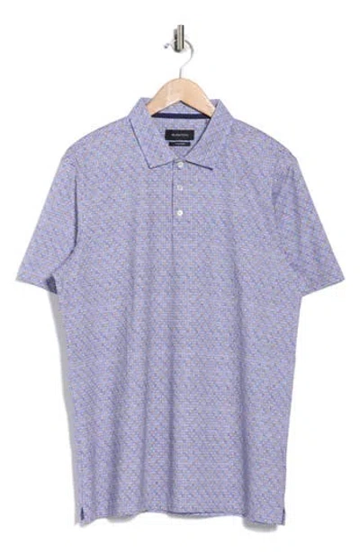 Bugatchi Abstract Print Ooohcotton® Knit Polo In Blue