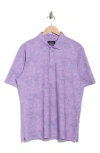 Bugatchi Abstract Print Stretch Cotton Polo In Purple