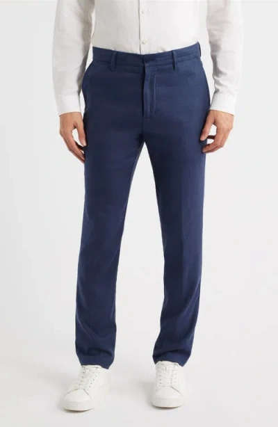 Bugatchi Aerolinen Linen Blend Chinos In Blue