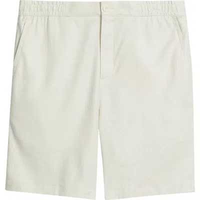 Bugatchi Aerolinen Linen Blend Shorts In White