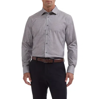 Bugatchi Alvin Shaped Fit Cotton Shirt In Blue