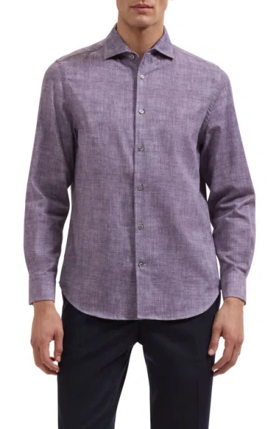 Bugatchi Alvin Shaped Fit Long Sleeve Cotton Shirt In Multi
