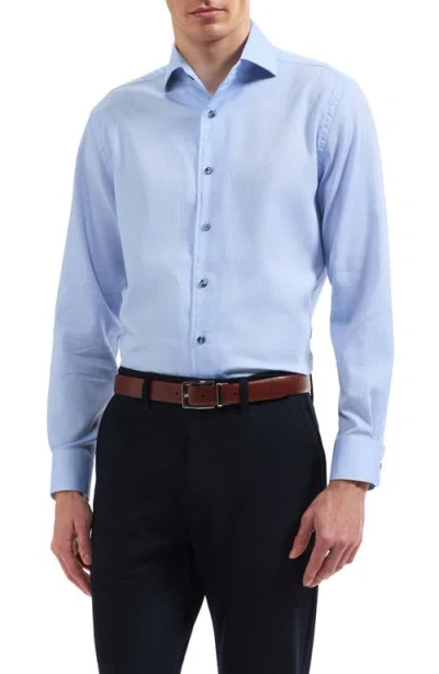 Bugatchi Alvin Shaped Long Sleeve Shirt In Blue