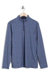 Bugatchi Anthony Ooohcotton® Quarter Zip Pullover In Blue