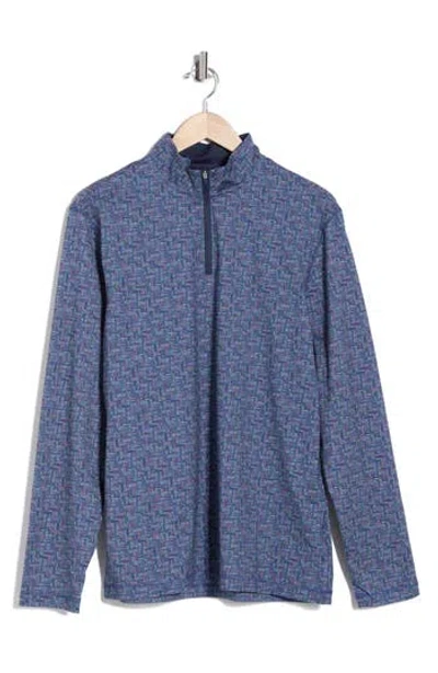 Bugatchi Anthony Ooohcotton® Quarter Zip Pullover In Blue