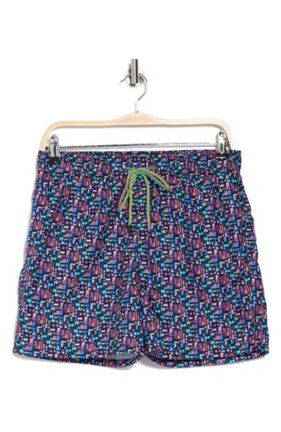 Bugatchi Archer Printed Swim Trunks