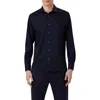 Bugatchi Axel Shaped Fit Abstract Print Performance Button-up Shirt In Night Blue