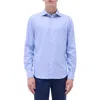 Bugatchi Axel Shaped Fit Jacquard Button-up Shirt In Air Blue
