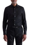 Bugatchi Axel Shaped Fit Jacquard Button-up Shirt In Black
