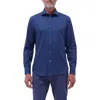 Bugatchi Axel Shaped Fit Jacquard Button-up Shirt In Indigo