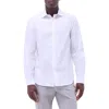 Bugatchi Axel Shaped Fit Jacquard Button-up Shirt In White