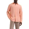 Bugatchi Axel Shaped Fit Linen Button-up Shirt In Orange