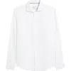 Bugatchi Axel Shaped Fit Linen Button-up Shirt In White