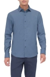 BUGATCHI BUGATCHI AXEL SHAPED FIT MOSAIC PRINT STRETCH BUTTON-UP SHIRT