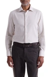 Bugatchi Axel Trim Fit Stripe Cotton Button-up Shirt In Nude