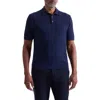 Bugatchi Basket Stitch Cotton Blend Polo Sweater