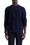 Bugatchi Basketweave Stitch Merino Wool Sweater In Blue